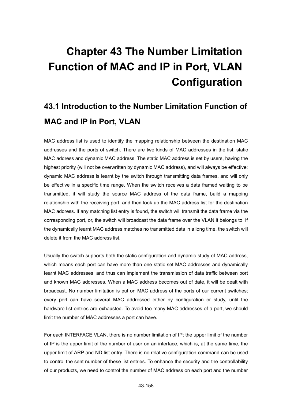Ntroduction to the, Umber, Imitation | Unction of, Vlan -158 | PLANET WGSW-52040 User Manual | Page 379 / 505