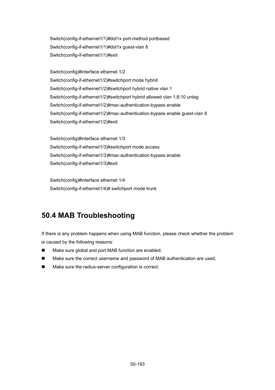 4 mab troubleshooting, Roubleshooting | PLANET WGSW-52040 User Manual | Page 414 / 505