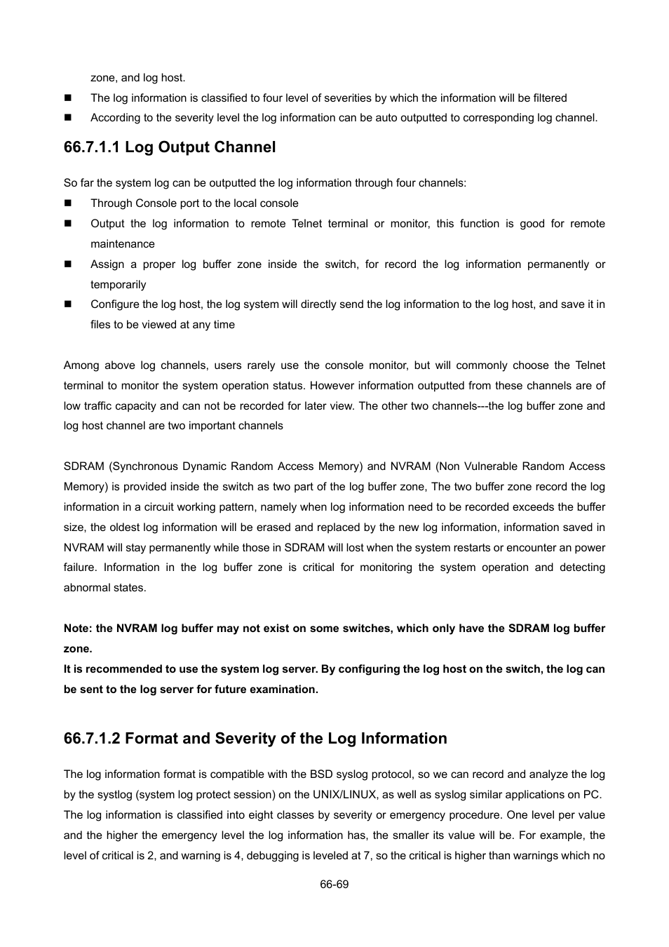 1 log output channel, 2 format and severity of the log information | PLANET WGSW-52040 User Manual | Page 498 / 505