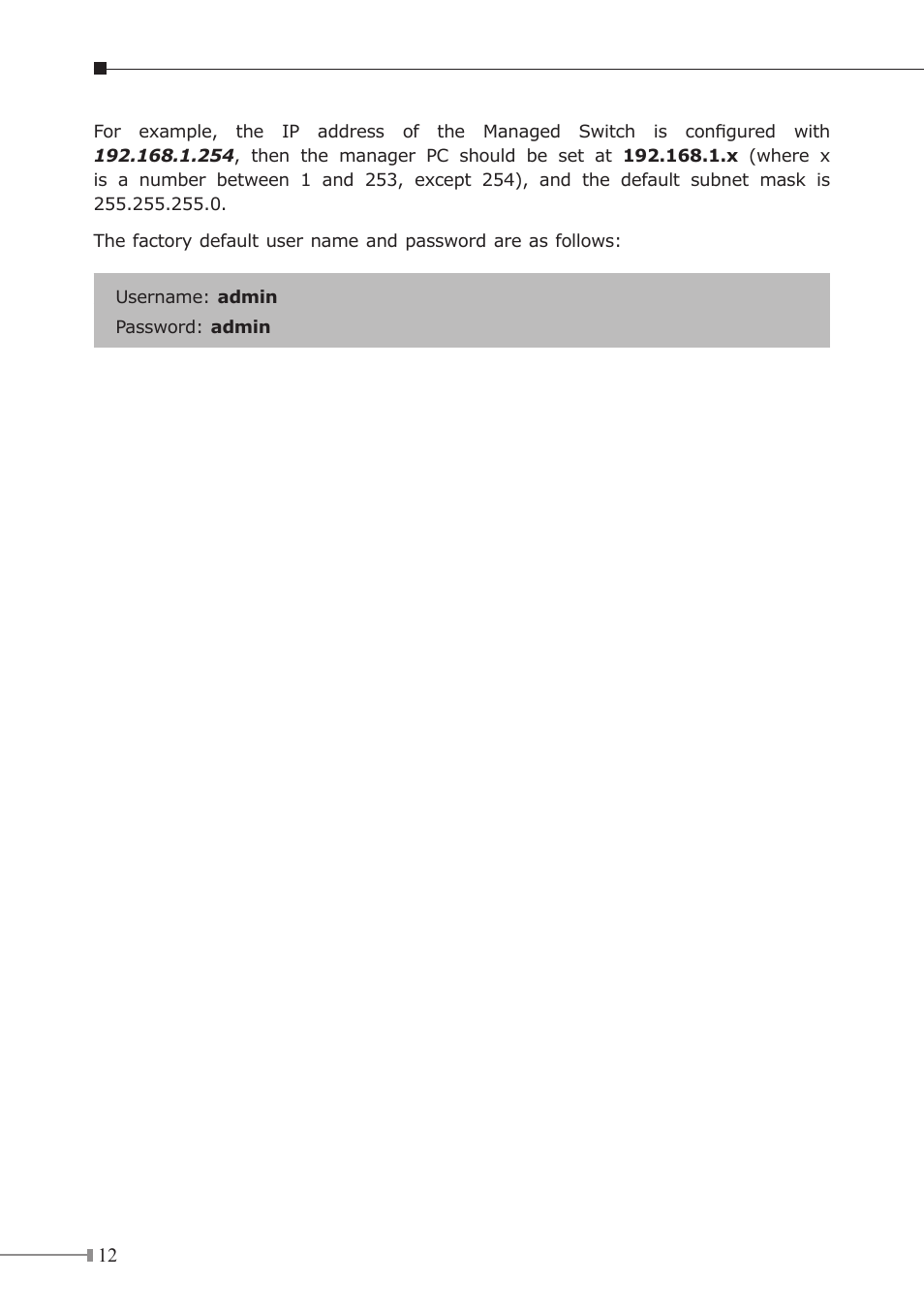 PLANET WGSW-52040 User Manual | Page 12 / 16