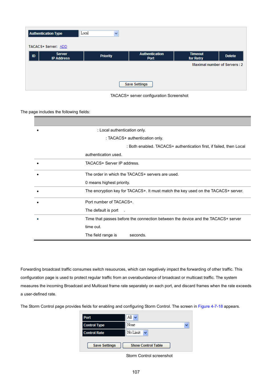 6 storm control | PLANET WGSW-5242 User Manual | Page 107 / 286