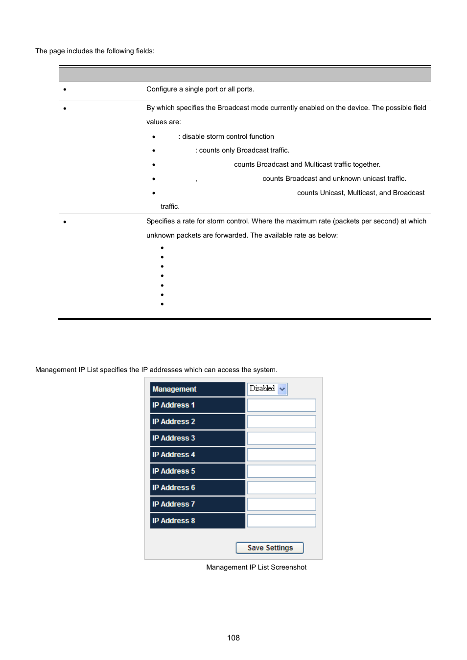 7 management ip list | PLANET WGSW-5242 User Manual | Page 108 / 286