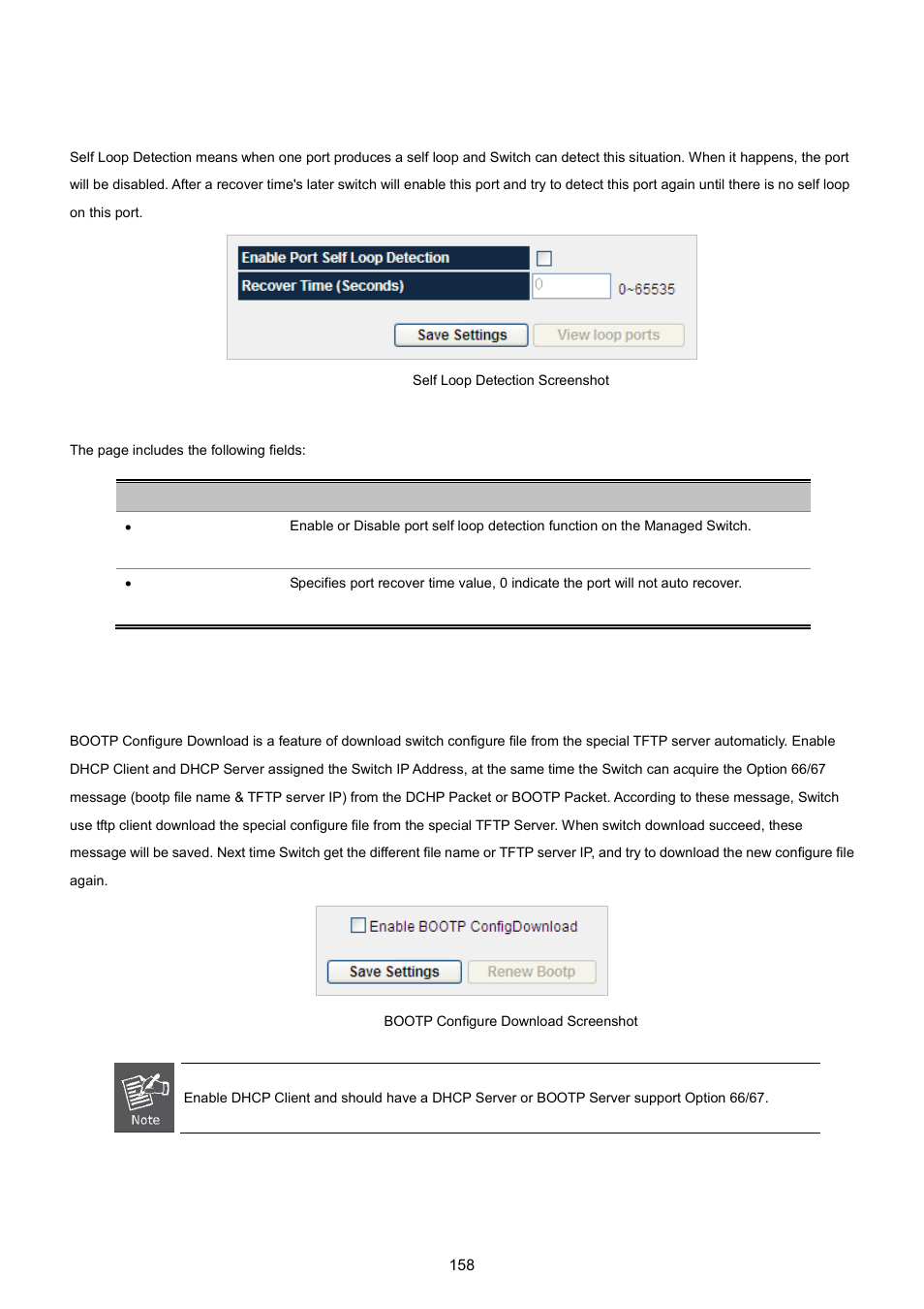 17 self loop detection, 18 bootp configure download | PLANET WGSW-5242 User Manual | Page 158 / 286