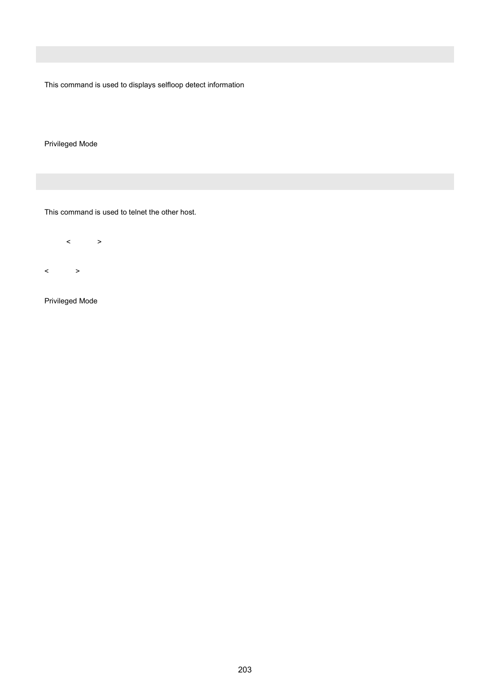 Show loop_detect, Telnet | PLANET WGSW-5242 User Manual | Page 203 / 286