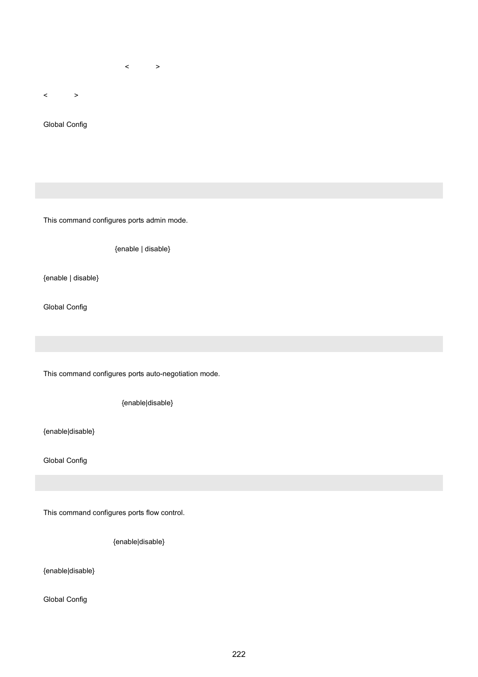 11 port command, Port-all admin-mode, Port-all auto-negotiate | Port-all flow-control | PLANET WGSW-5242 User Manual | Page 222 / 286