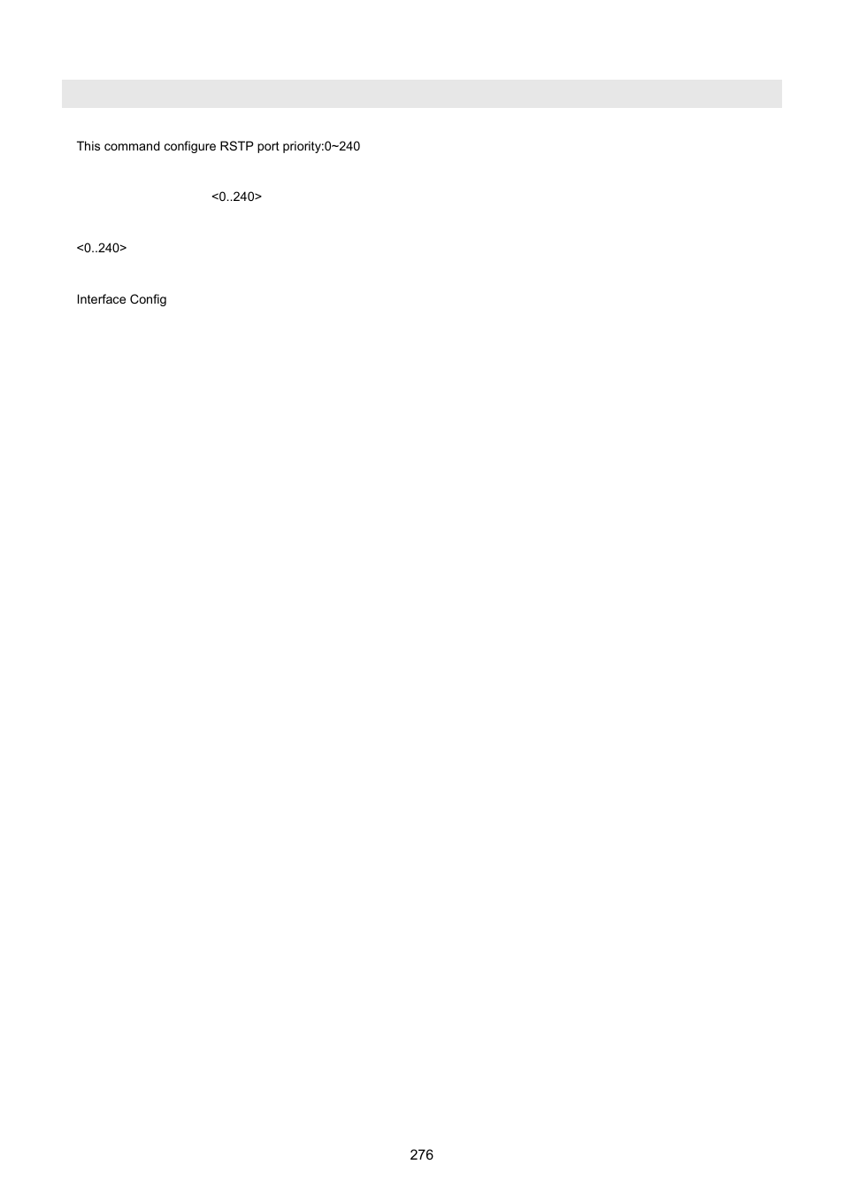 Spanning-tree priority | PLANET WGSW-5242 User Manual | Page 276 / 286