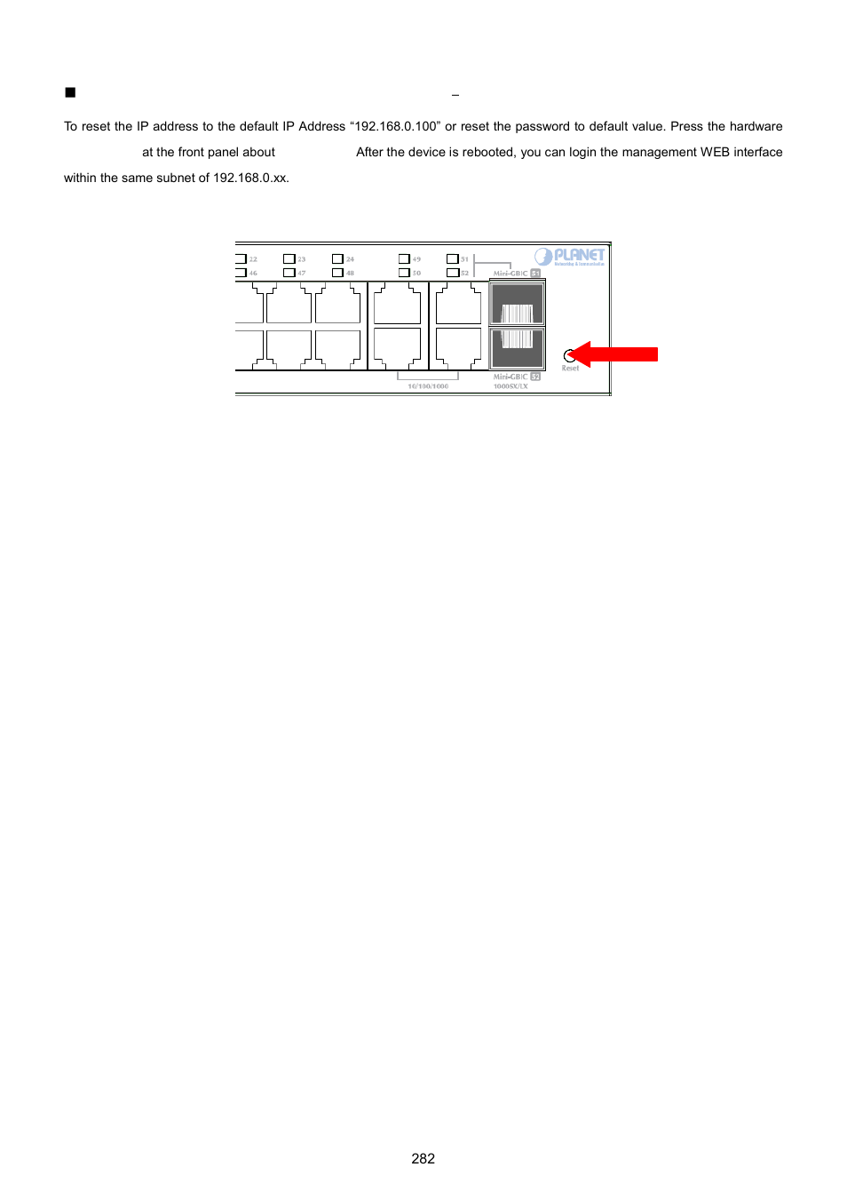 PLANET WGSW-5242 User Manual | Page 282 / 286