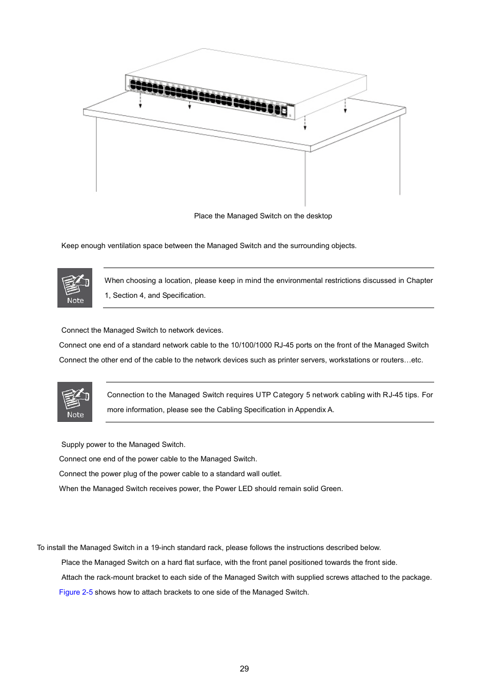 2 rack mounting | PLANET WGSW-5242 User Manual | Page 29 / 286