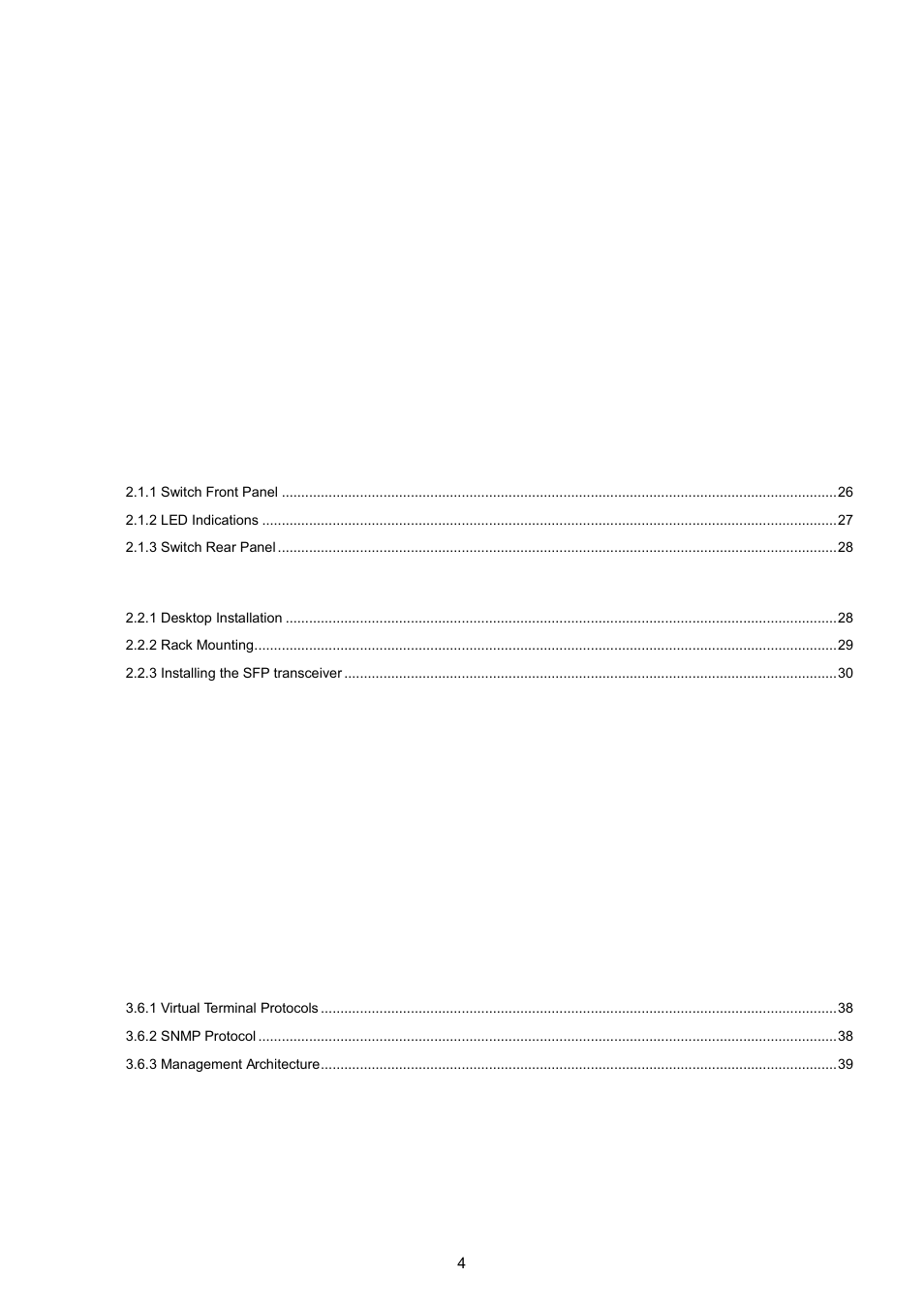 Table of conetnts | PLANET WGSW-5242 User Manual | Page 4 / 286