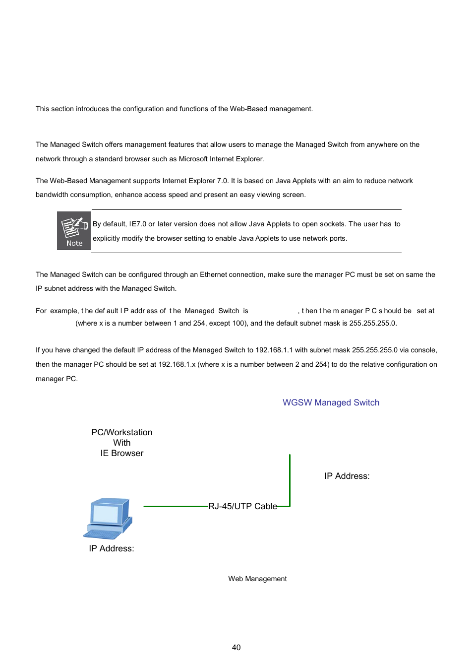 Web configuration | PLANET WGSW-5242 User Manual | Page 40 / 286