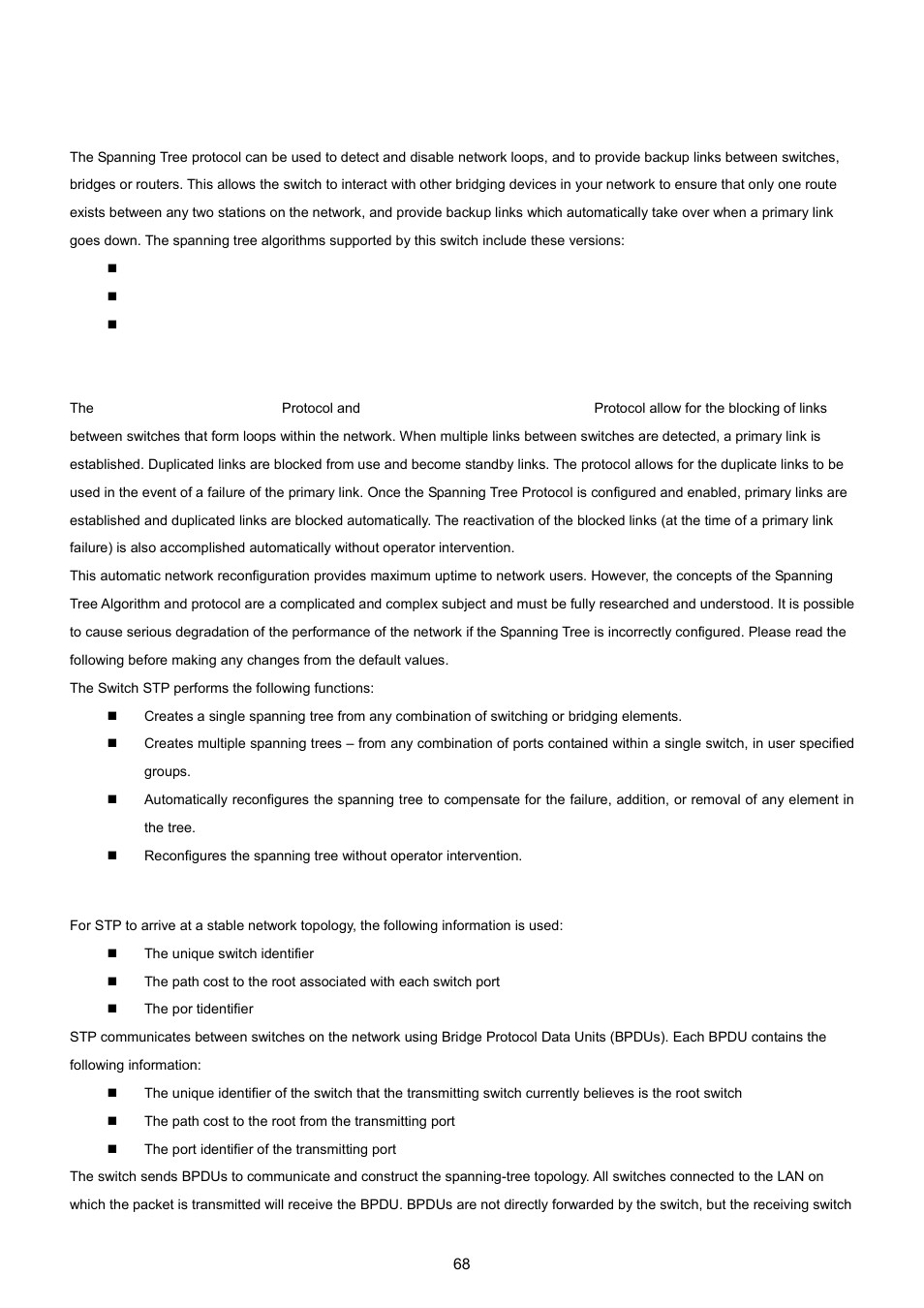 5 spanning tree, Theory of spanning tree protocol | PLANET WGSW-5242 User Manual | Page 68 / 286
