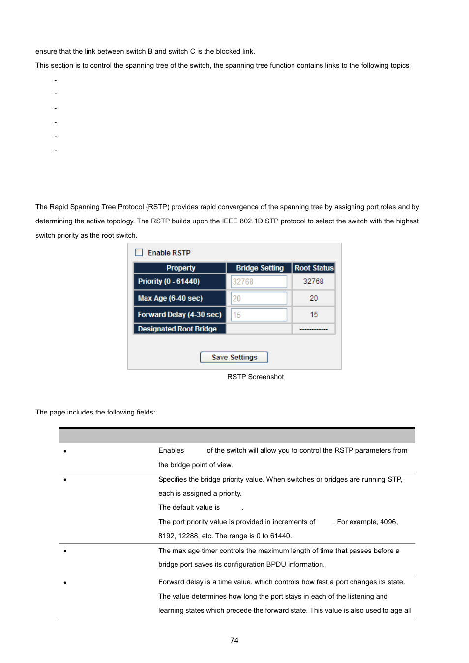 1 rstp (rapid spanning tree protocol) | PLANET WGSW-5242 User Manual | Page 74 / 286