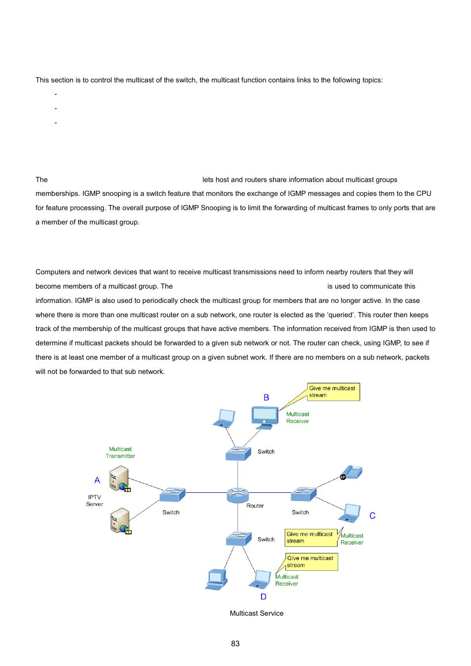 6 multicast, 1 igmp snooping | PLANET WGSW-5242 User Manual | Page 83 / 286