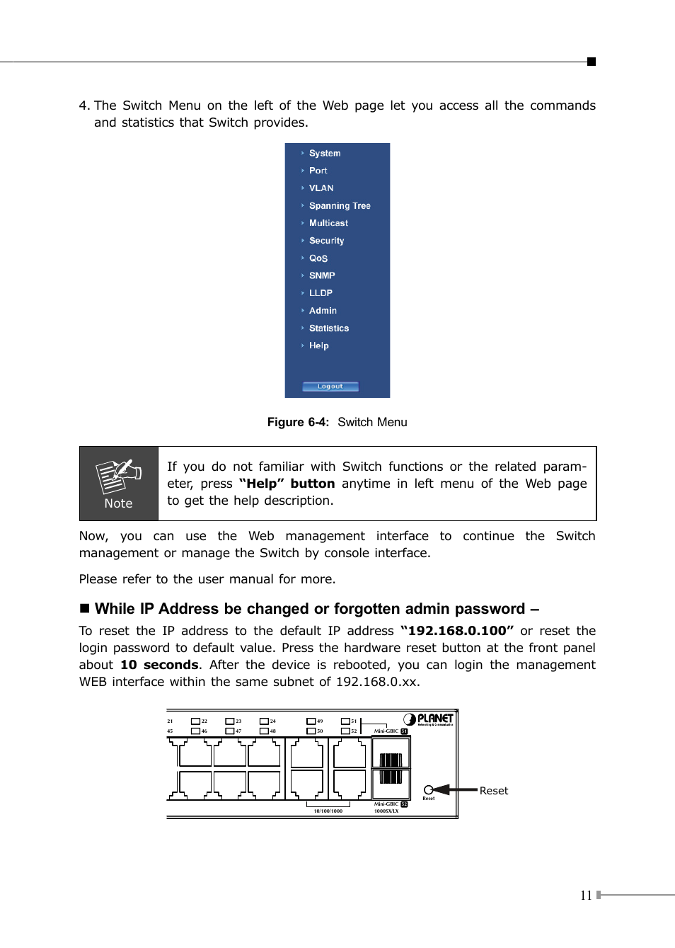 PLANET WGSW-5242 User Manual | Page 11 / 12