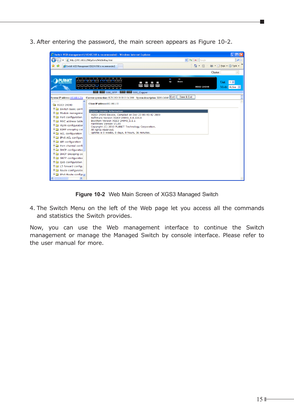 PLANET XGS3-24040 User Manual | Page 15 / 16