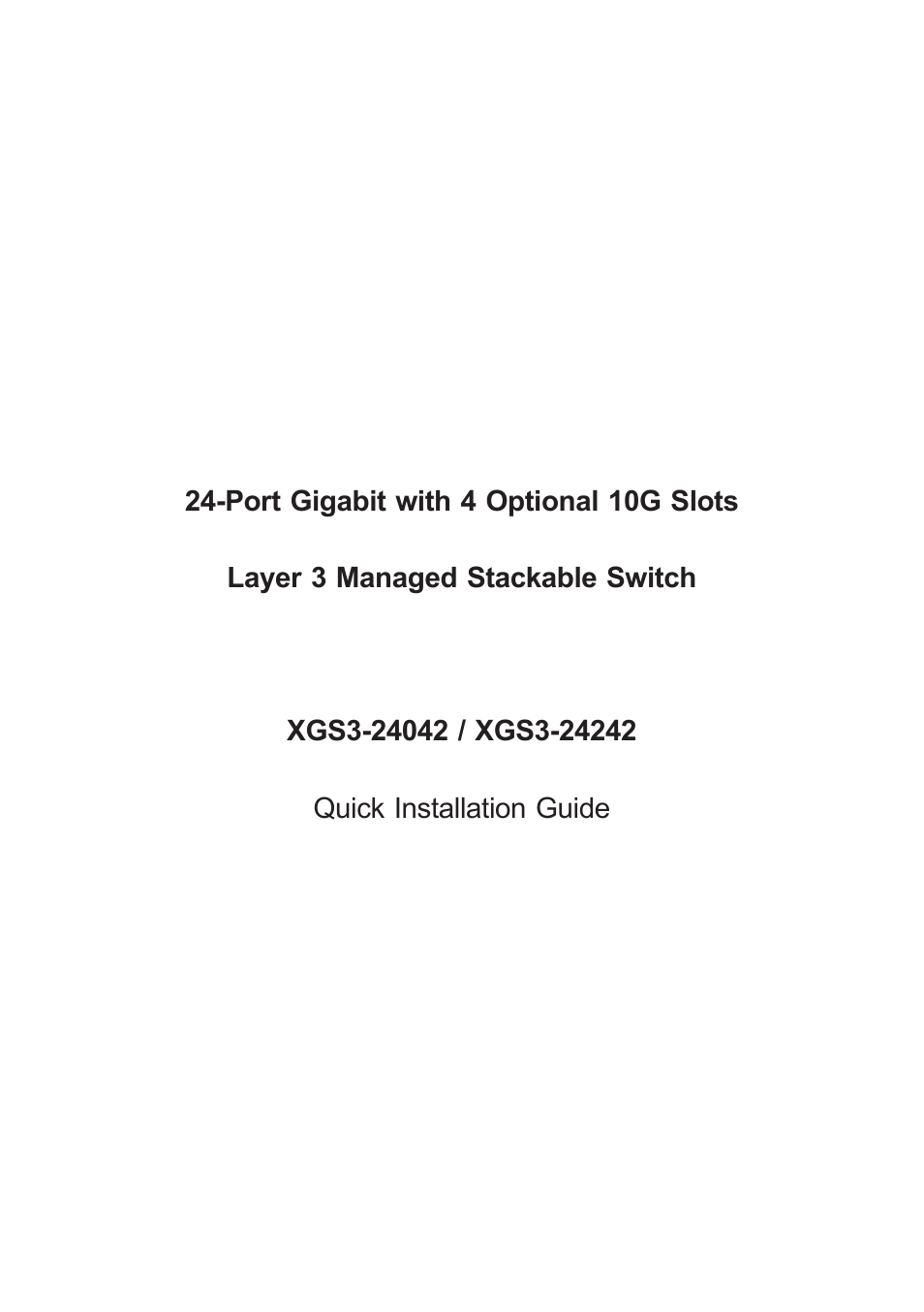 PLANET XGS3-24042 User Manual | 16 pages