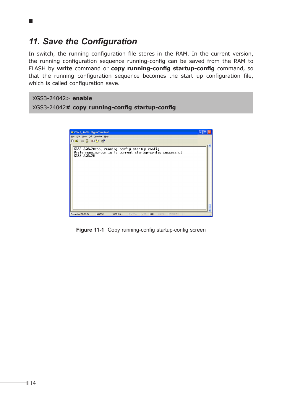 Save the configuration | PLANET XGS3-24042 User Manual | Page 14 / 16