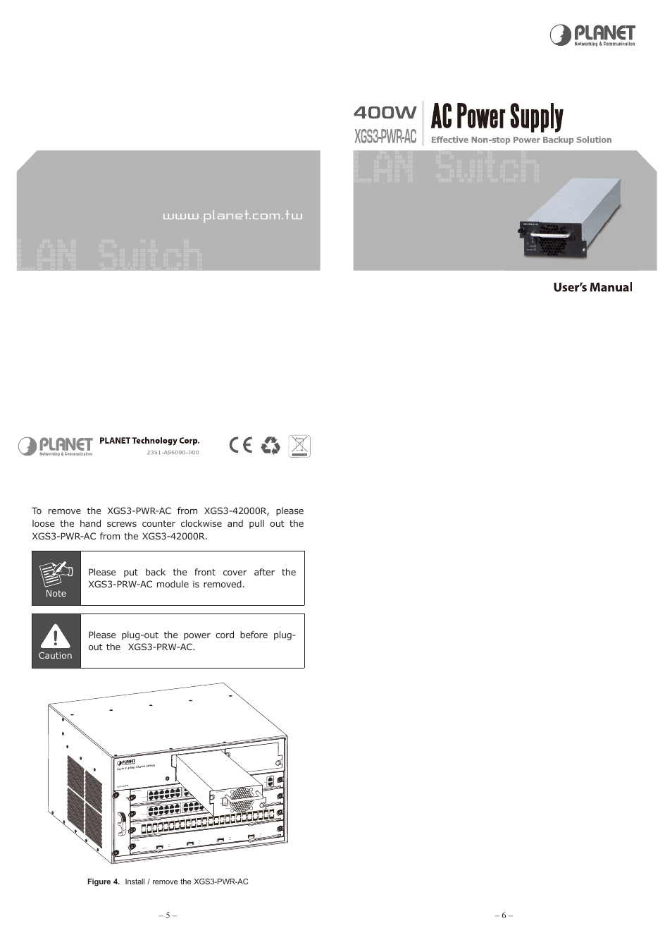 PLANET XGS3-42000R User Manual | Page 2 / 2
