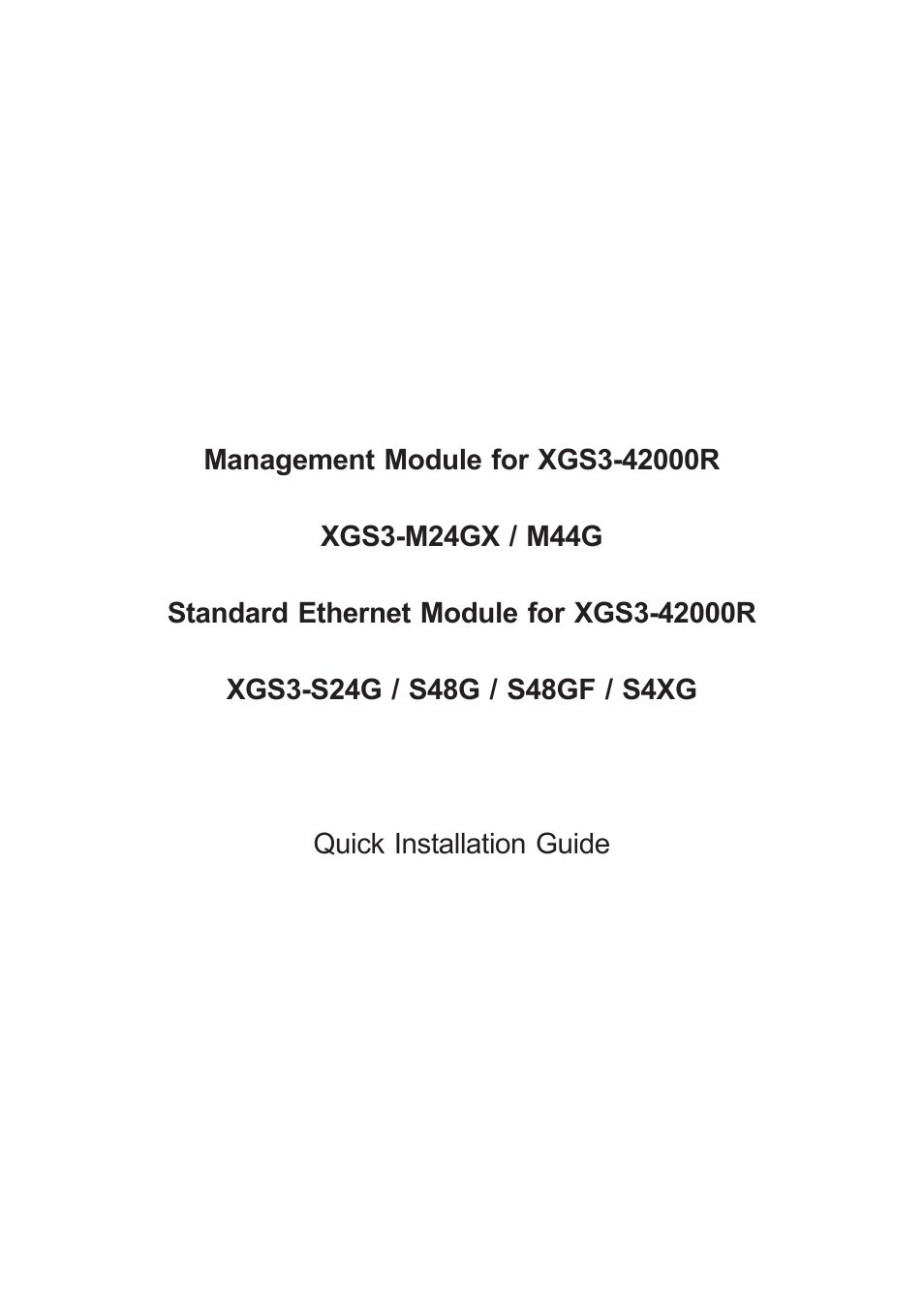 PLANET XGS3-42000R User Manual | 16 pages