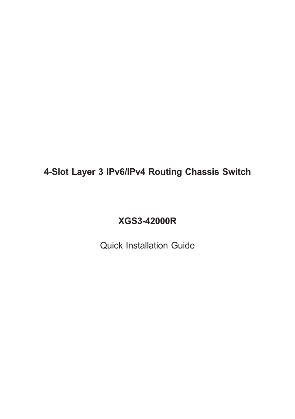 PLANET XGS3-42000R User Manual | 24 pages