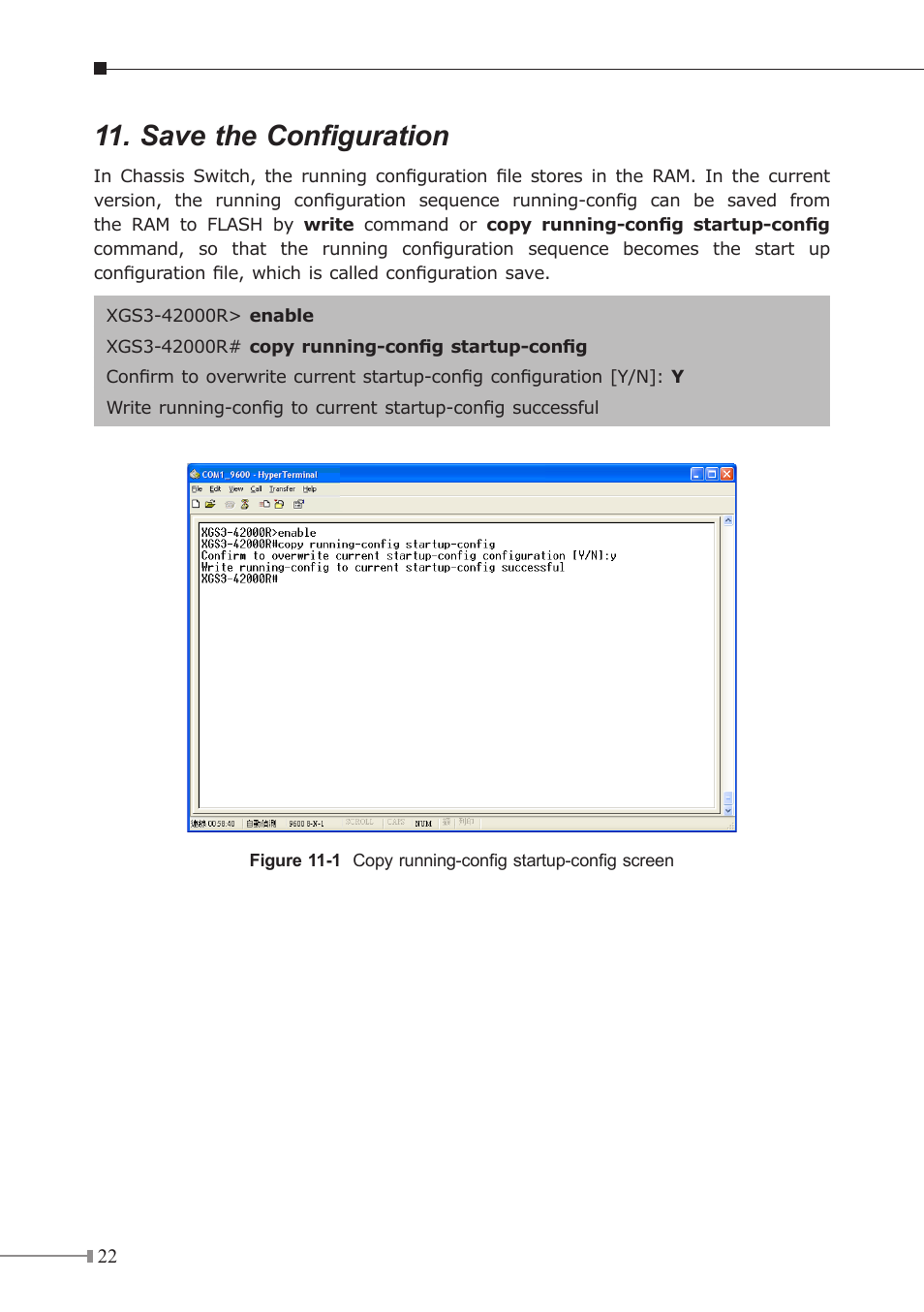 Save the configuration | PLANET XGS3-42000R User Manual | Page 22 / 24