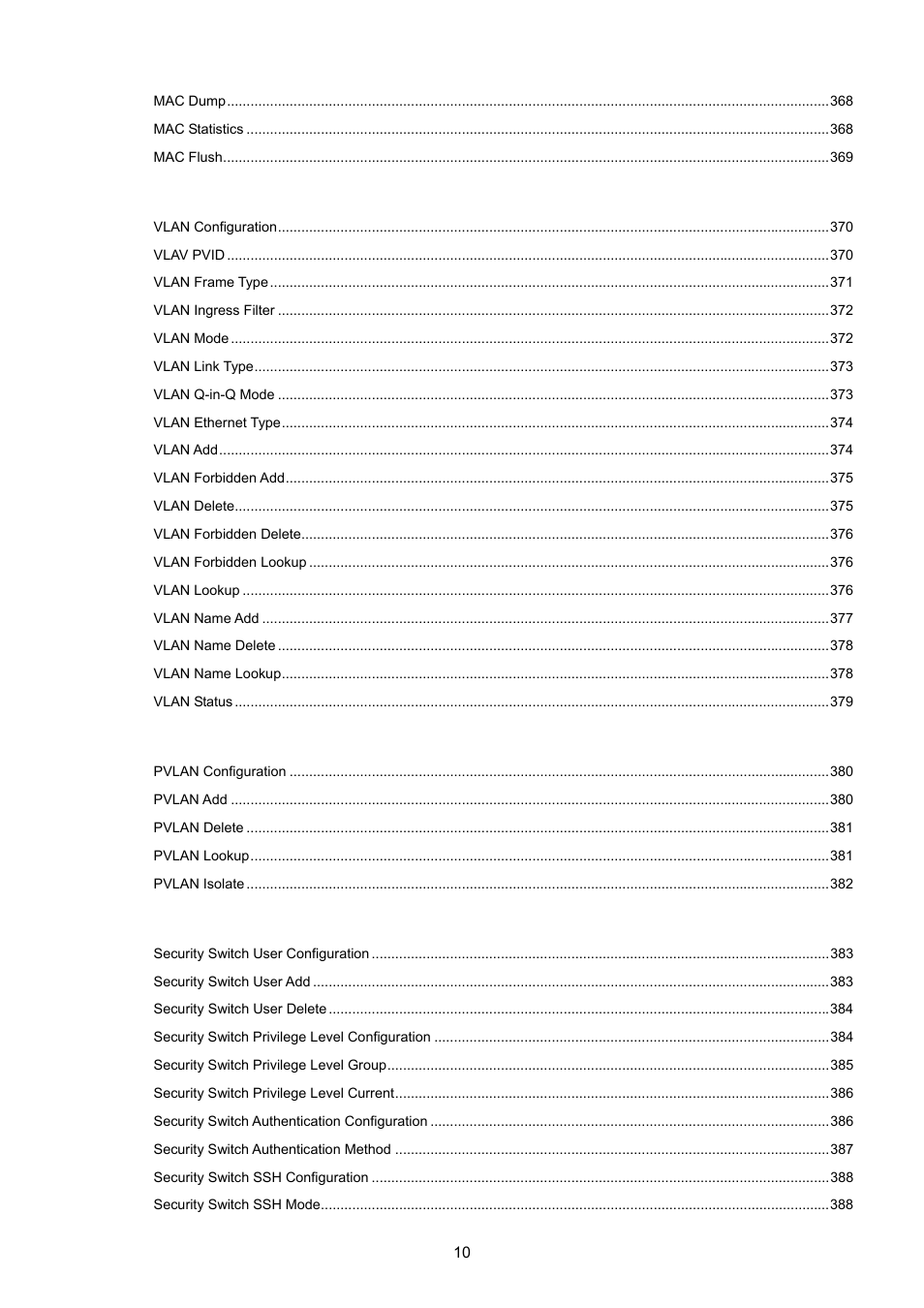 PLANET XGSW-28040 User Manual | Page 10 / 574