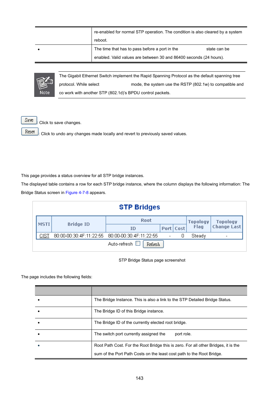 3 bridge status | PLANET XGSW-28040 User Manual | Page 143 / 574