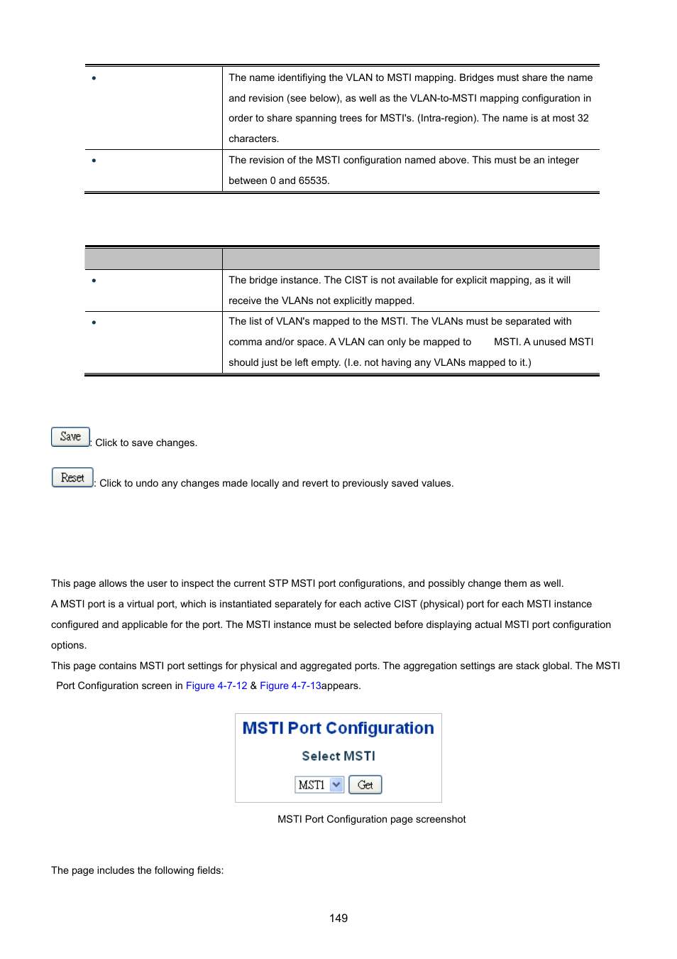 7 msti ports configuration | PLANET XGSW-28040 User Manual | Page 149 / 574