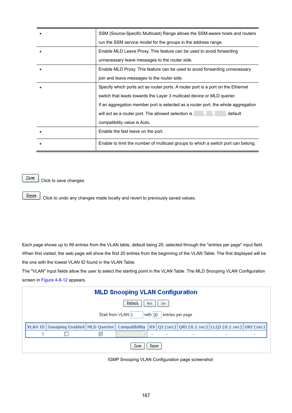 9 mld snooping vlan configuration | PLANET XGSW-28040 User Manual | Page 167 / 574