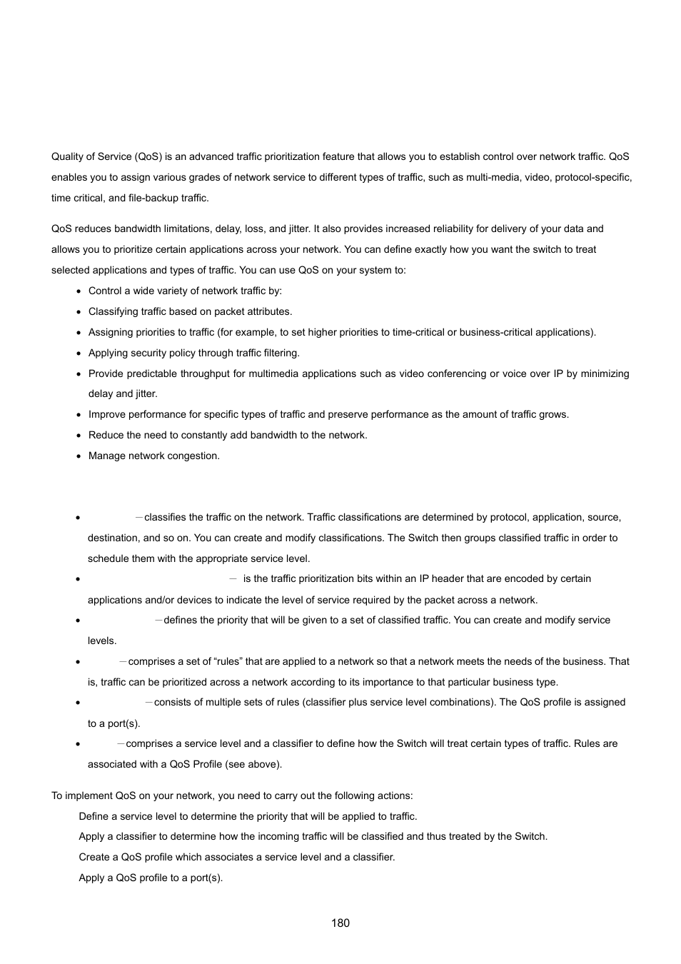 9 quality of service, 1 understand qos | PLANET XGSW-28040 User Manual | Page 180 / 574