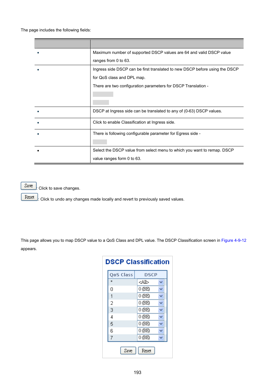 10 dscp classification | PLANET XGSW-28040 User Manual | Page 193 / 574