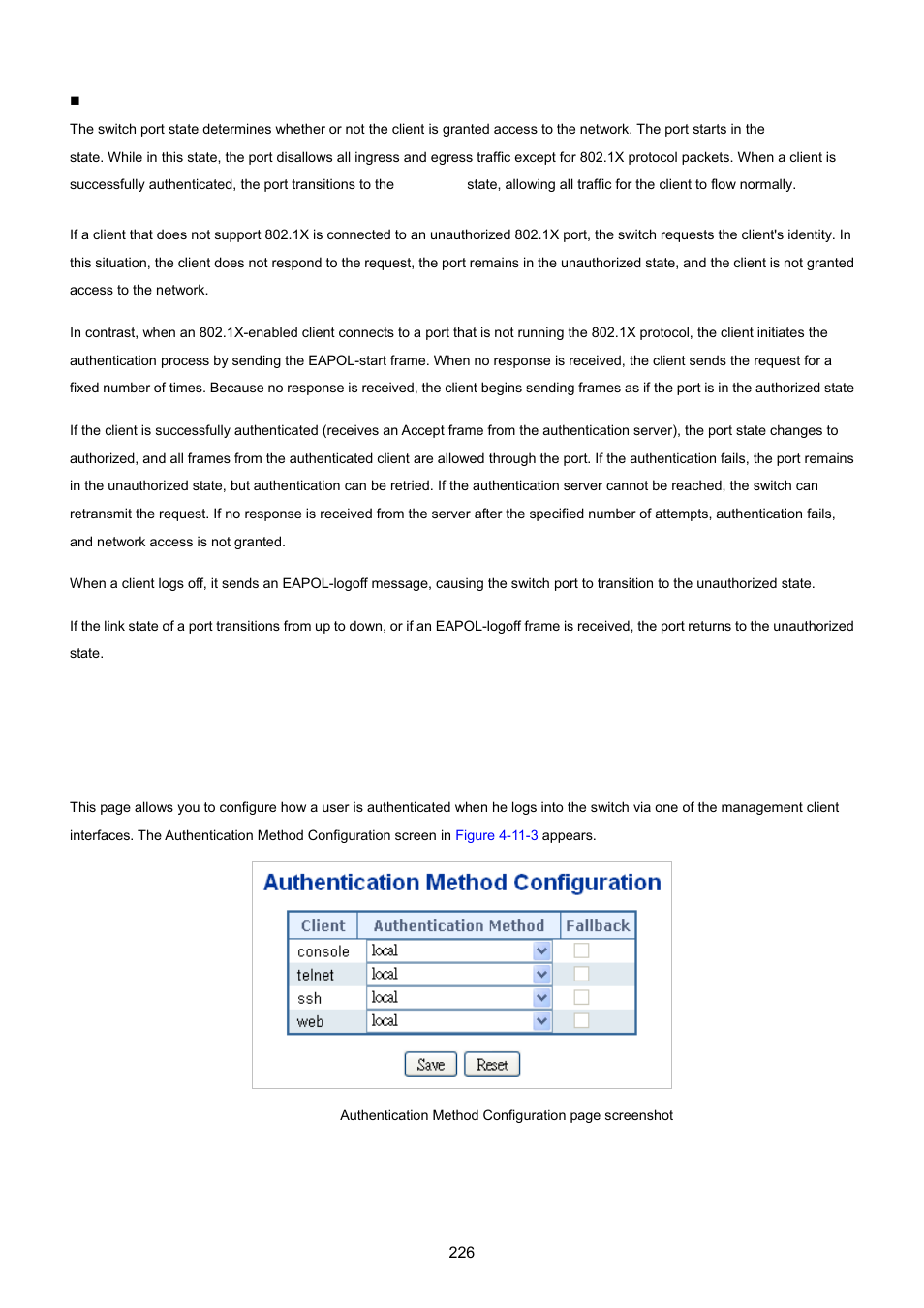 2 authentication configuration | PLANET XGSW-28040 User Manual | Page 226 / 574