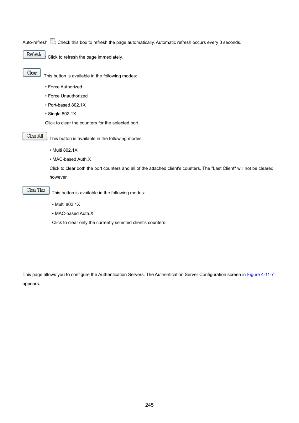 6 authentication server configuration | PLANET XGSW-28040 User Manual | Page 245 / 574