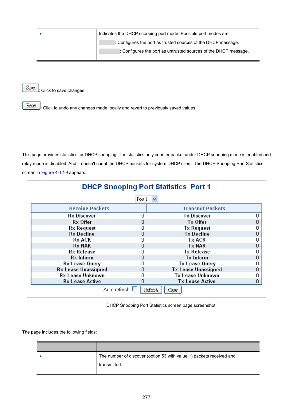 9 dhcp snooping statistics | PLANET XGSW-28040 User Manual | Page 277 / 574