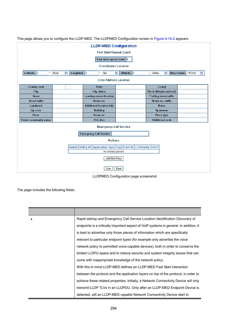 3 lldpmed configuration | PLANET XGSW-28040 User Manual | Page 294 / 574