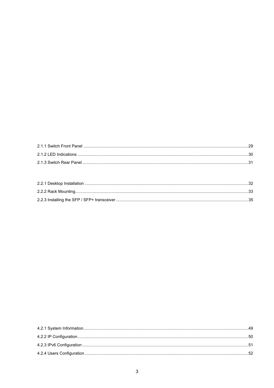 Table of conetnts | PLANET XGSW-28040 User Manual | Page 3 / 574