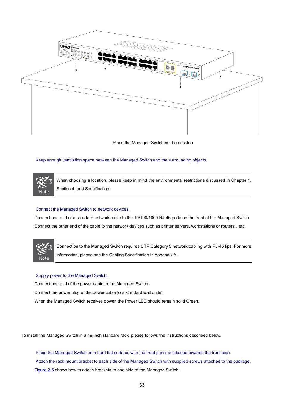 2 rack mounting | PLANET XGSW-28040 User Manual | Page 33 / 574