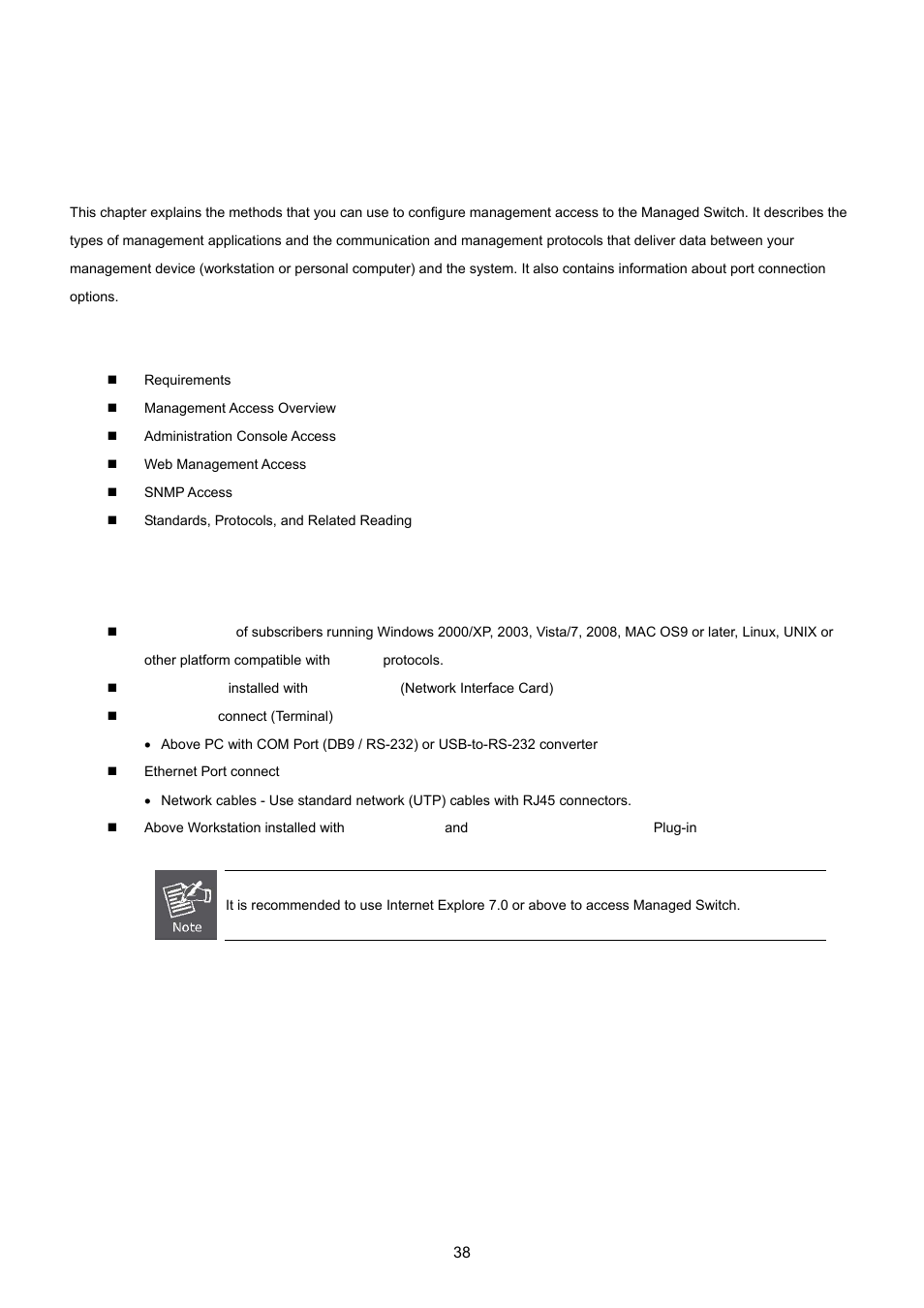 Switch management, 1 requirements | PLANET XGSW-28040 User Manual | Page 38 / 574