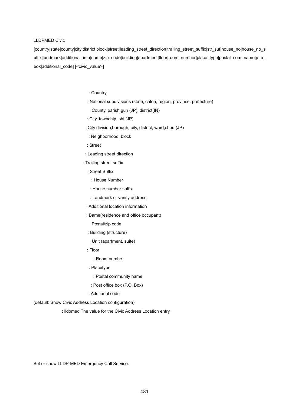 Lldpmed ecs | PLANET XGSW-28040 User Manual | Page 481 / 574