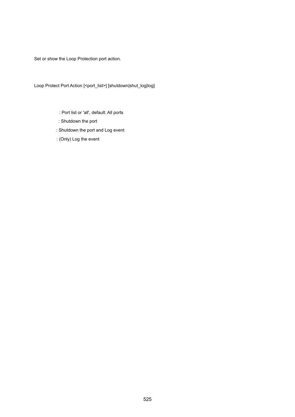 Loop protect port action | PLANET XGSW-28040 User Manual | Page 525 / 574