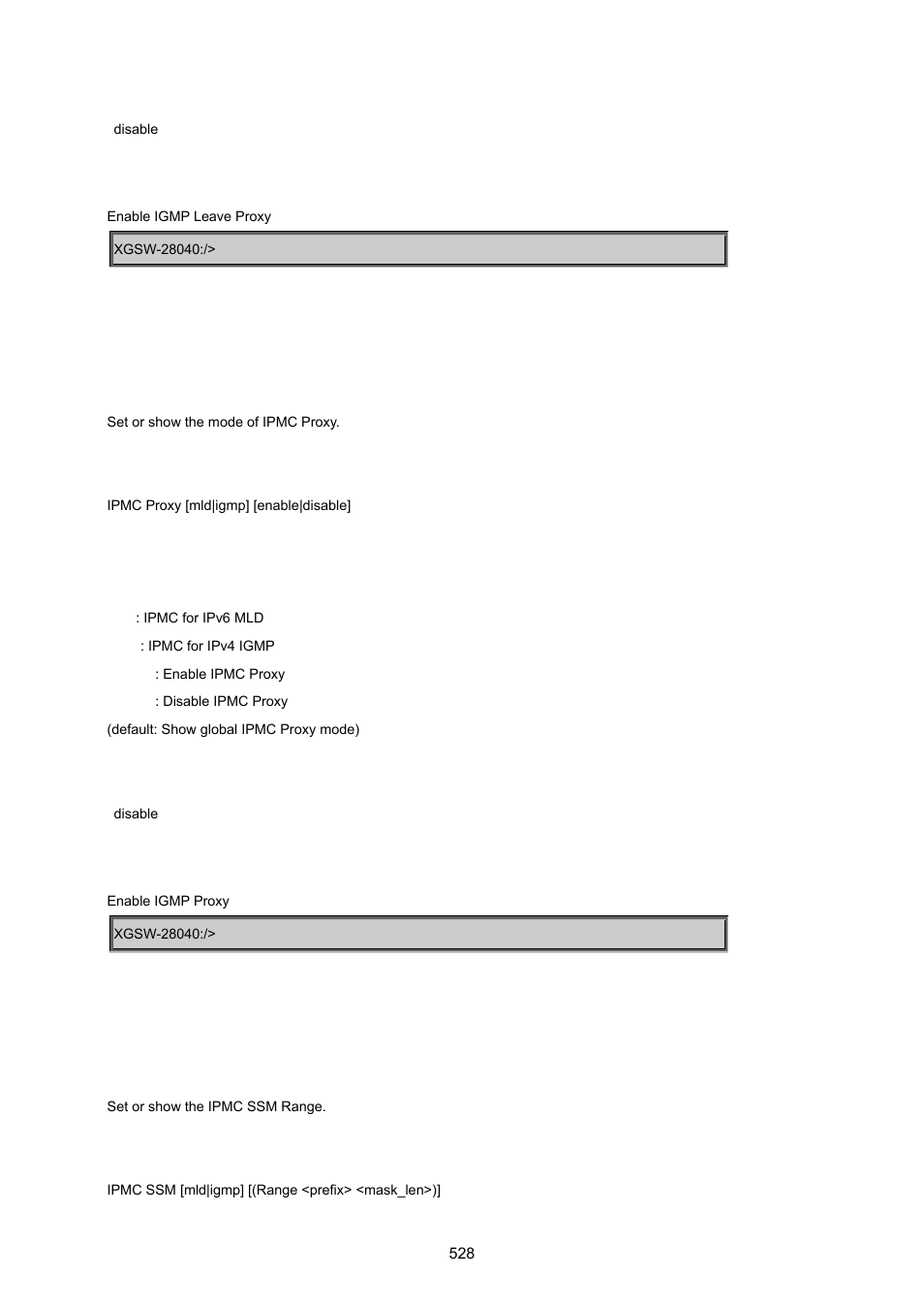 Ipmc proxy, Ipmc ssm | PLANET XGSW-28040 User Manual | Page 528 / 574