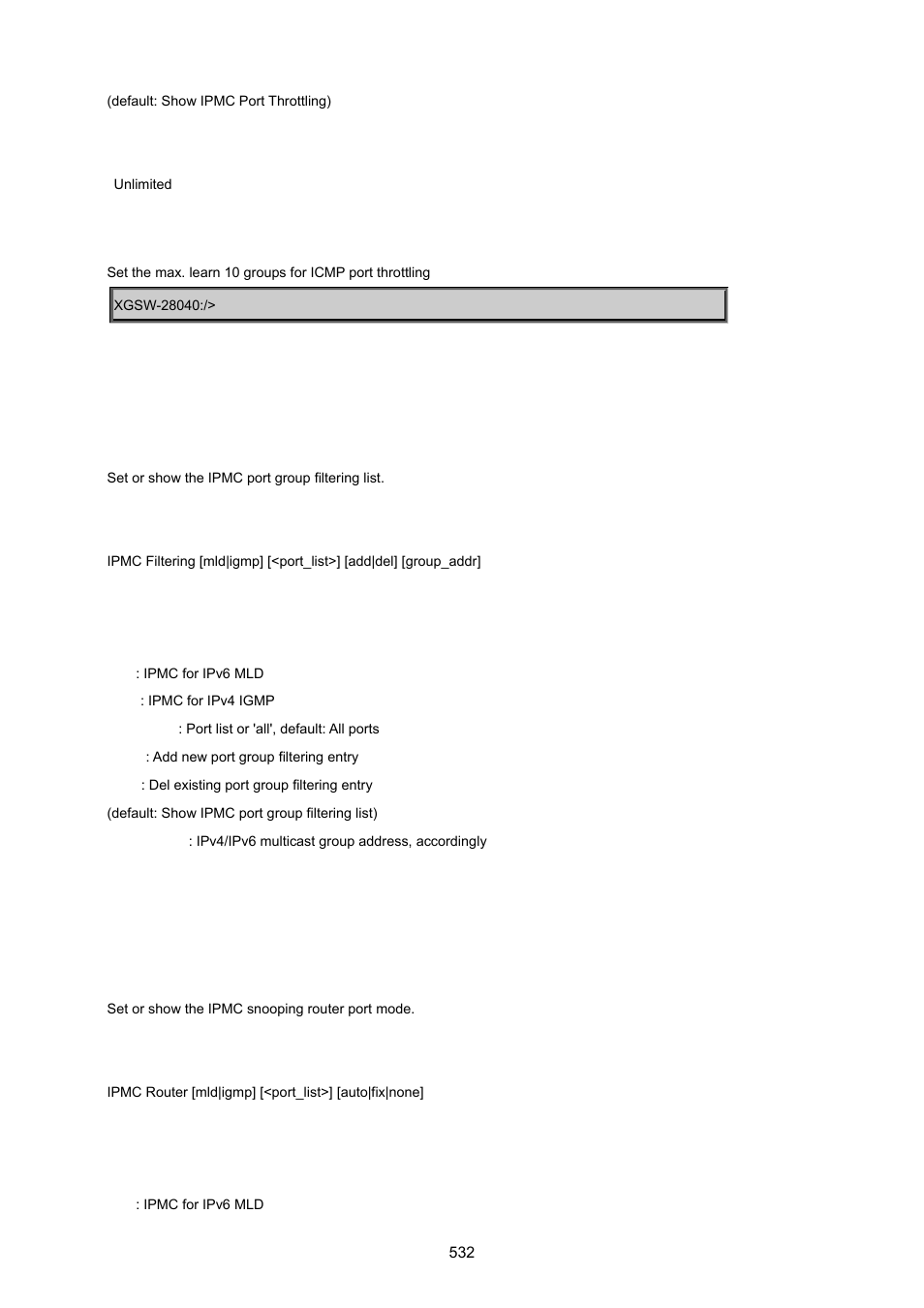 Ipmc filtering, Ipmc router | PLANET XGSW-28040 User Manual | Page 532 / 574