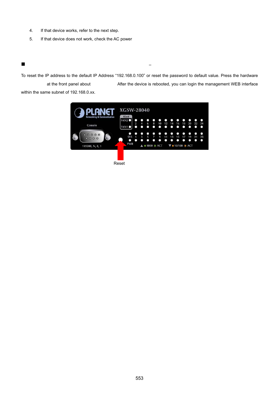 PLANET XGSW-28040 User Manual | Page 553 / 574