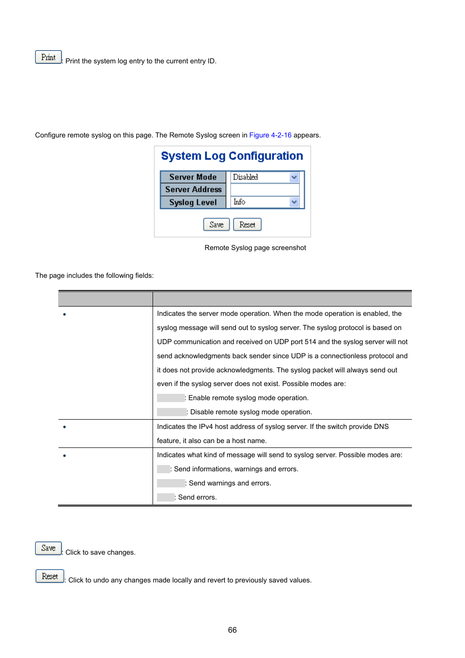 13 remote syslog | PLANET XGSW-28040 User Manual | Page 66 / 574