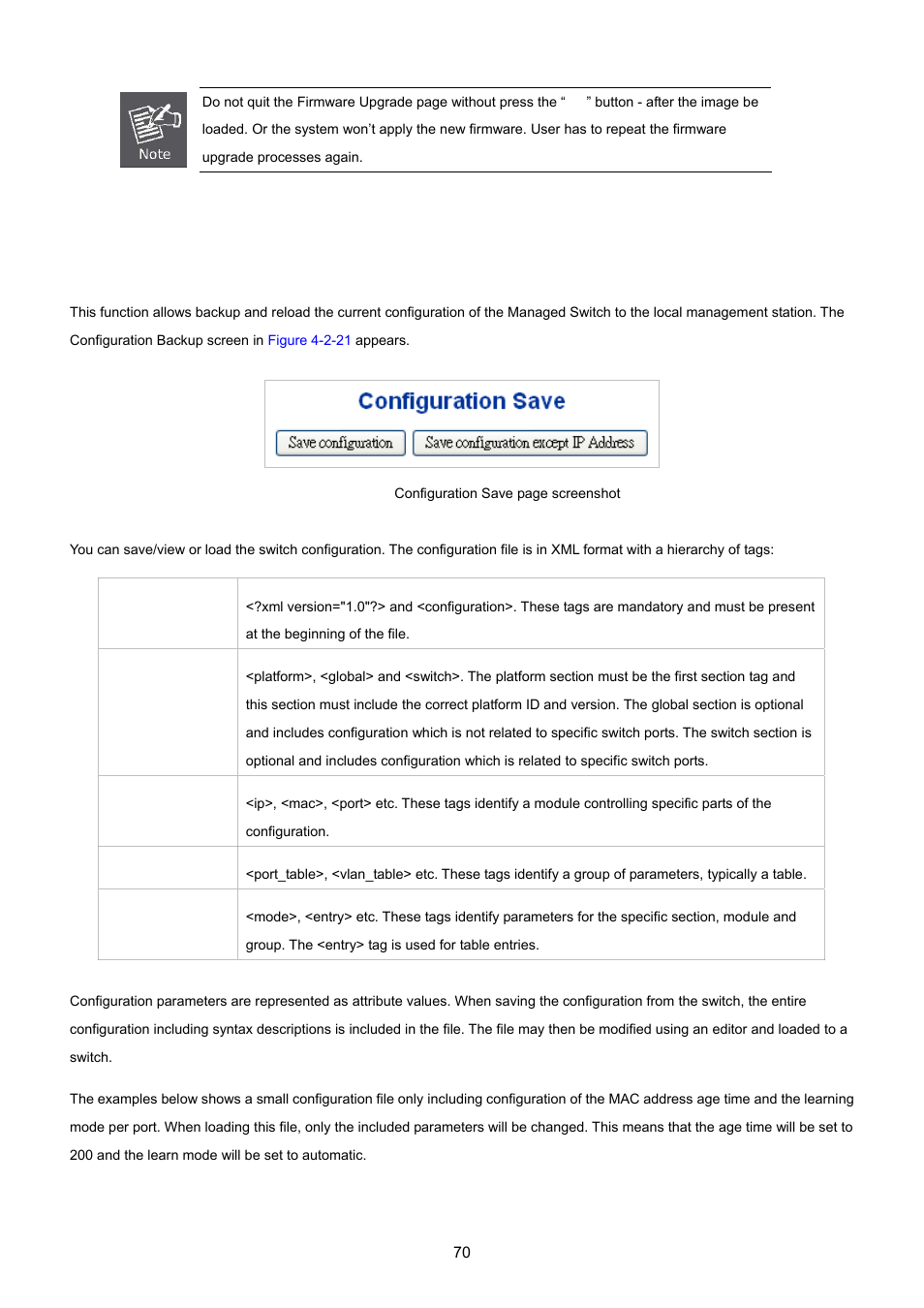 17 configuration backup | PLANET XGSW-28040 User Manual | Page 70 / 574