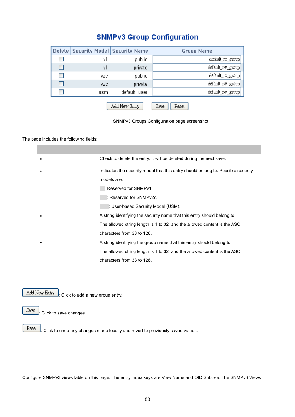 4 snmpv3 views | PLANET XGSW-28040 User Manual | Page 83 / 574