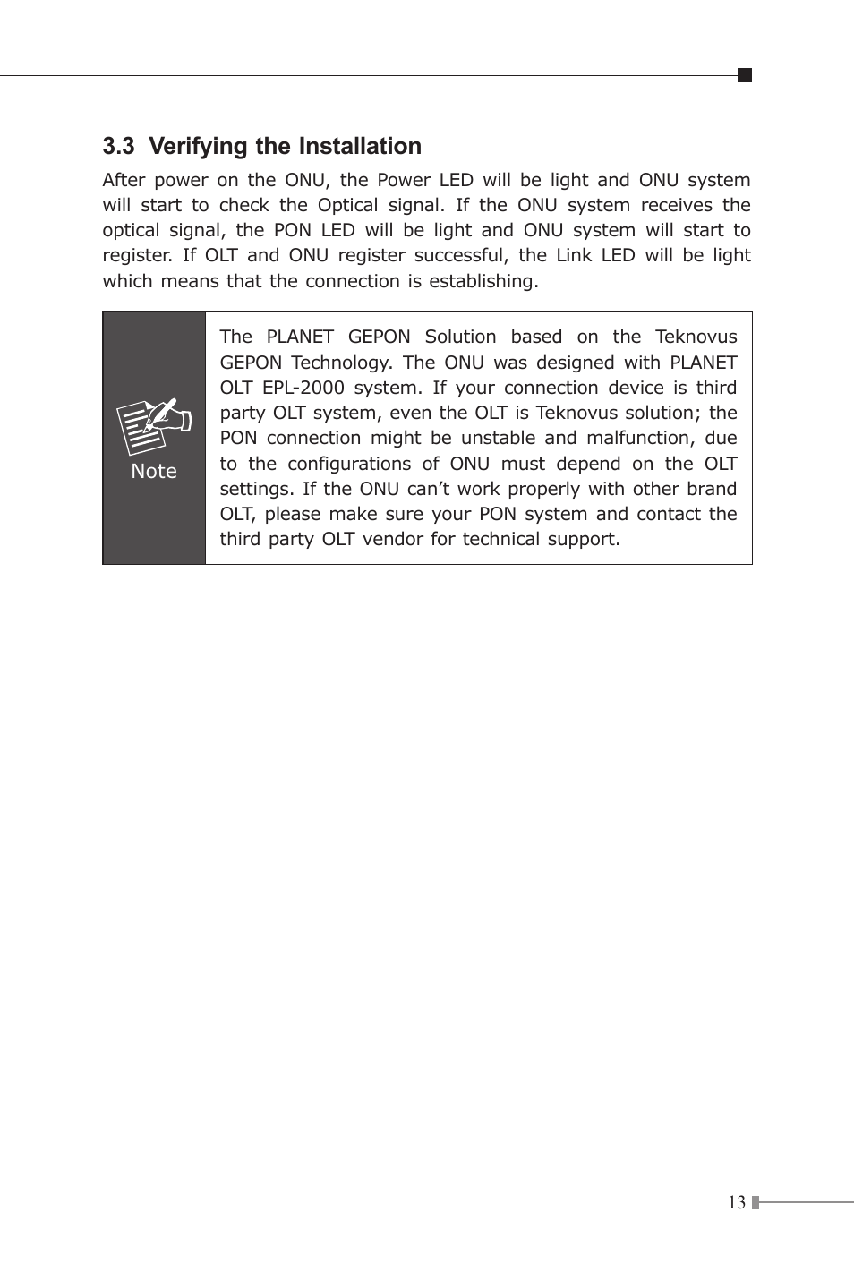 3 verifying the installation | PLANET EPN-103 User Manual | Page 13 / 20