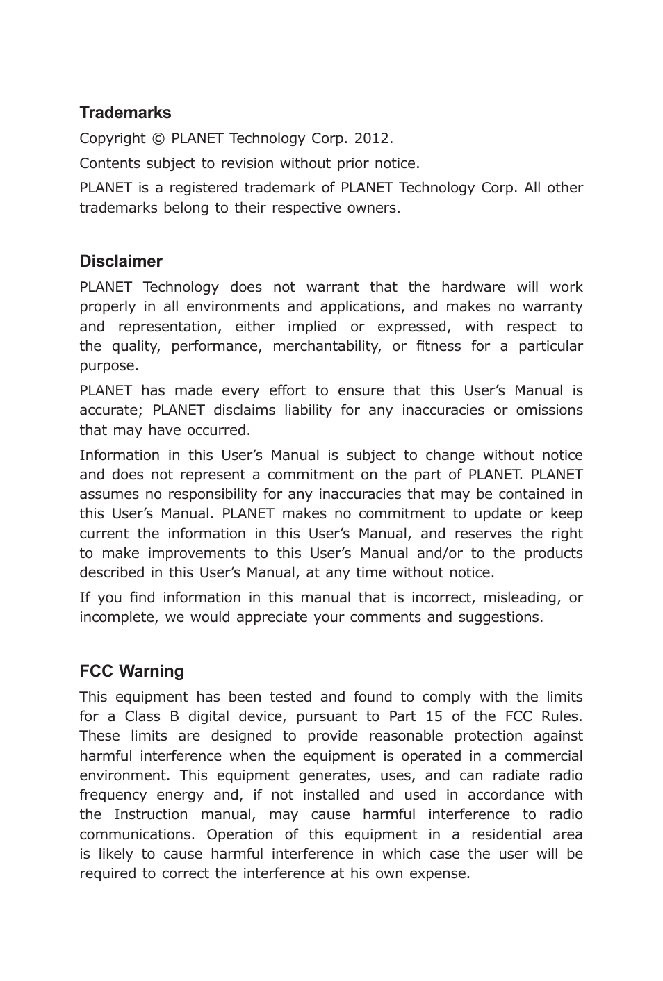 PLANET EPN-103 User Manual | Page 2 / 20