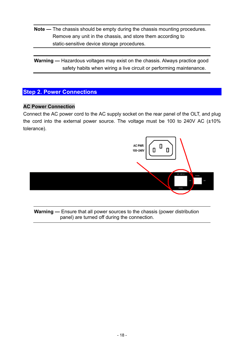 Step 2. power connections | PLANET EPL-1000 User Manual | Page 18 / 83