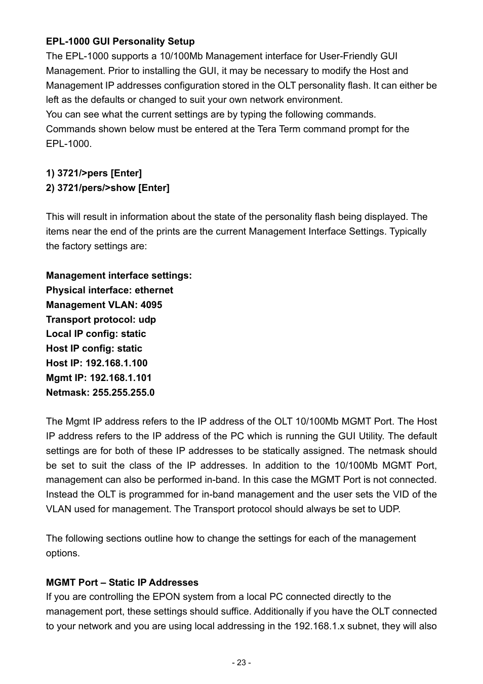 PLANET EPL-1000 User Manual | Page 23 / 83